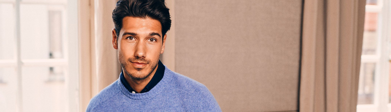 Ronde hals lamswollen trui