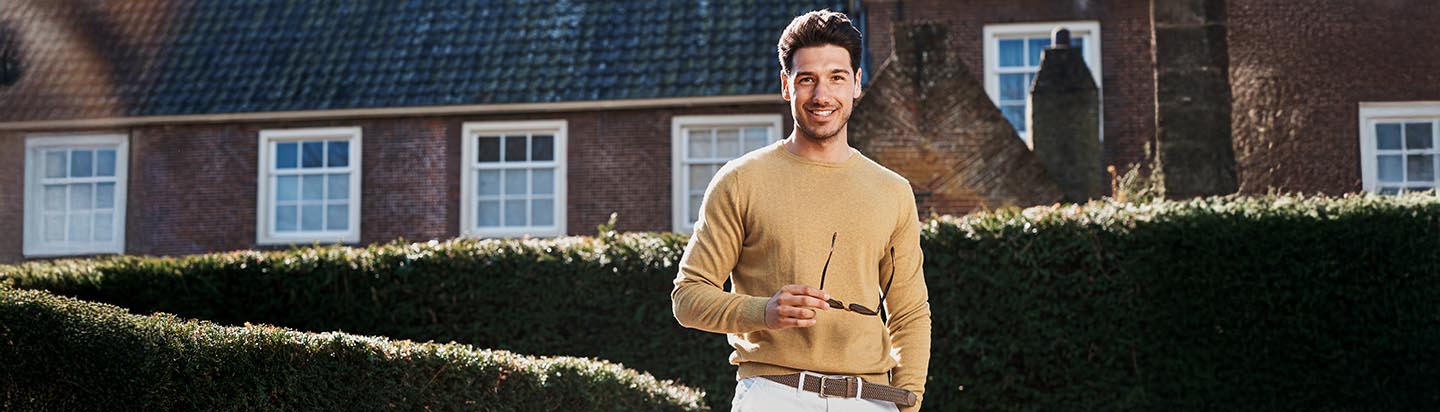 Heren cotton cashmere truien 2 voor 150,-