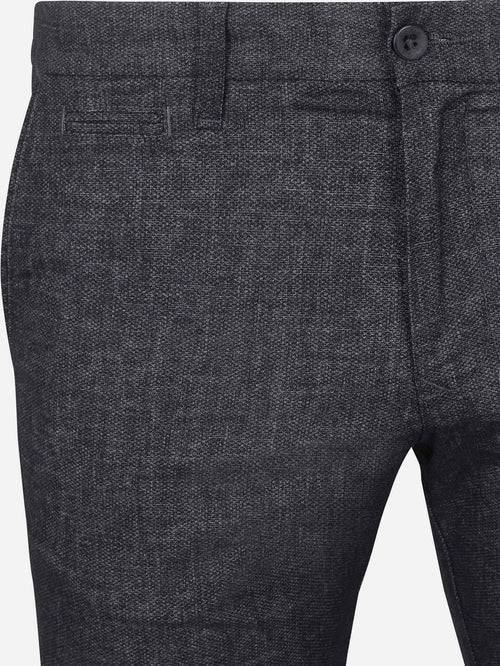 Mac broek Lennox melange donkerblauw