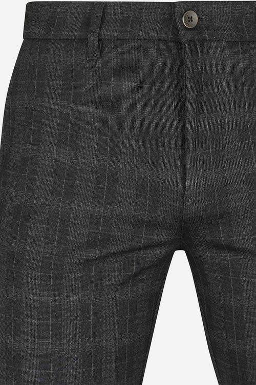Chino griffin ruit antraciet