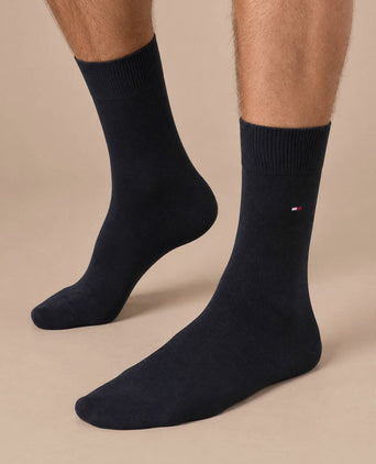 Sokken 2 paar donkerblauw streep