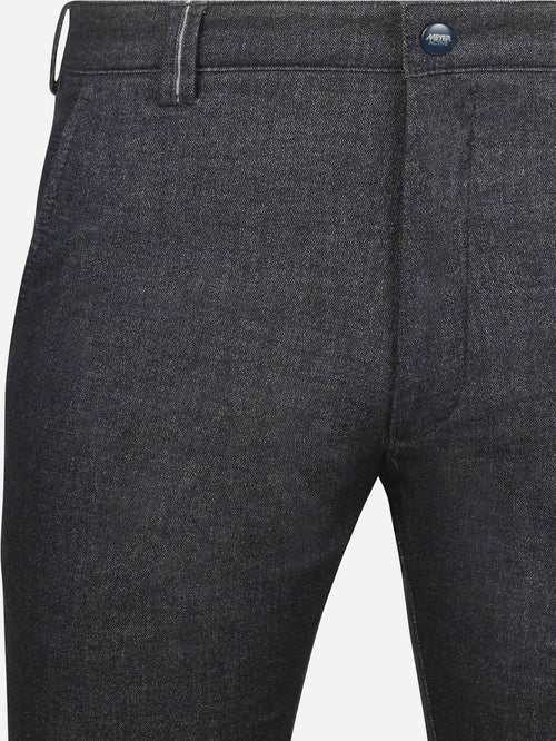 Meyer chino Bonn melange donkerblauw