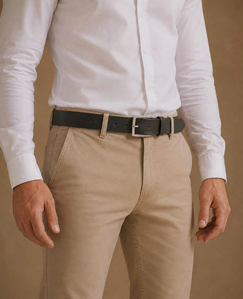 Leren riem groen washed