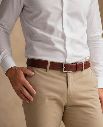Riem structuur leer cognac