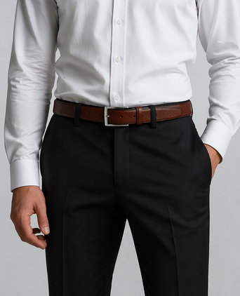 Riem structuur leer cognac