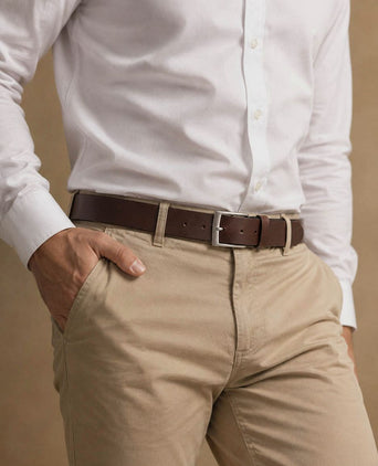 Riem leer donkerbruin