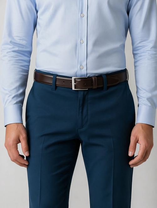 Riem donkerbruin leer 023