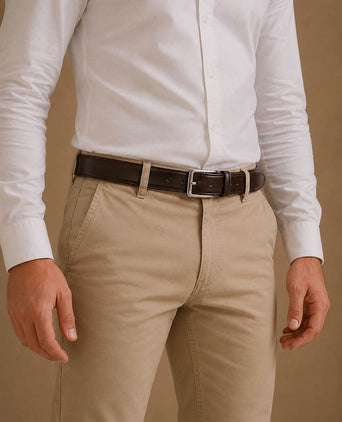 Riem donkerbruin leer 023
