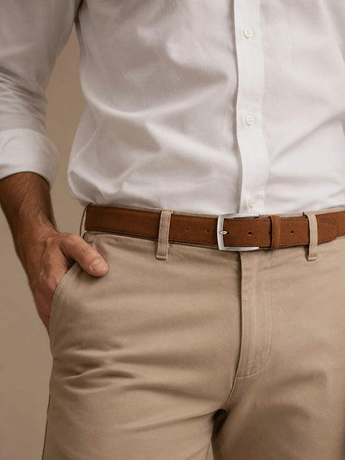 Riem suede cognac 307