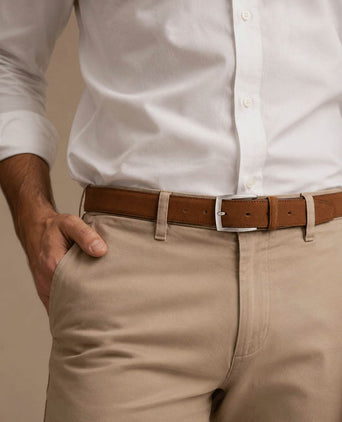 Riem suede cognac 307