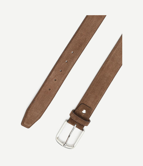 Riem suède leer bruin