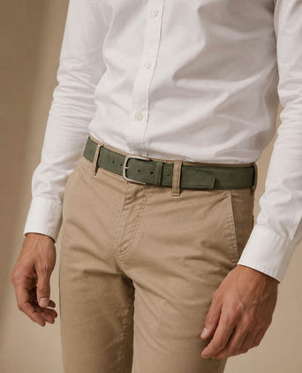 Riem suède leer groen