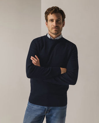 State of Art trui structure donkerblauw | Regular-fit