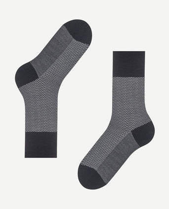 Airport herringstripe sok zwart
