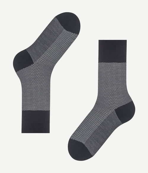 Falke airport herringstripe sok zwart