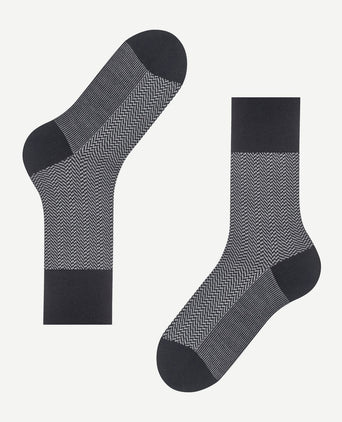 Airport herringstripe sok zwart