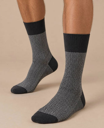 Airport herringstripe sok zwart