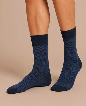 Airport herringstripe sok donkerblauw