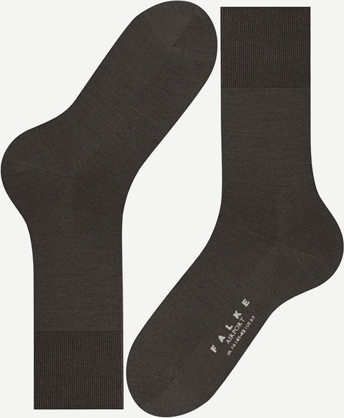 Falke airport sok donkerbruin melange