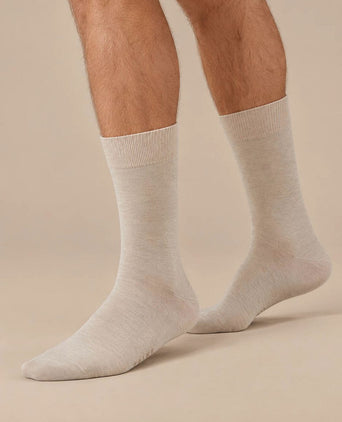 Happy sokken 2 paar beige melange