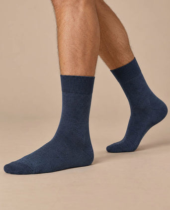 Happy sokken 2 paar donkerblauw melange
