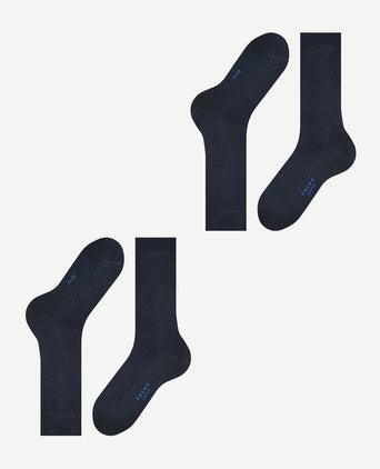 (2-pack) happy sokken donkerblauw