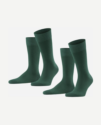 Happy sokken (2-pack) donkergroen