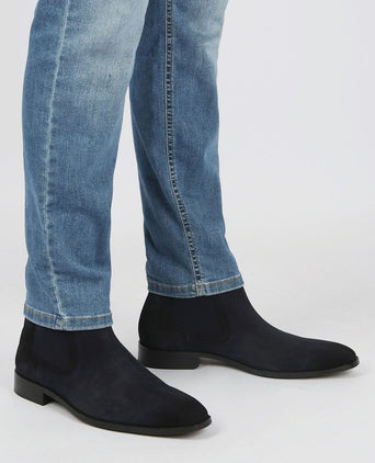 Chelsea boot suede donkerblauw