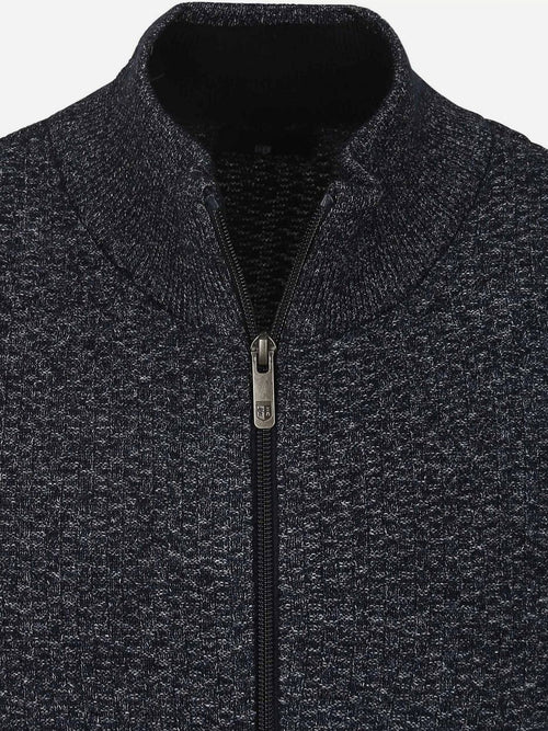 State of Art vest structure melange donkerblauw | Regular-fit