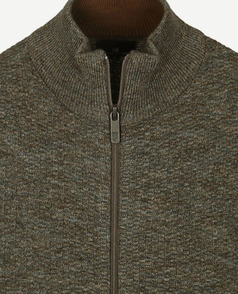 Vest structure melange bruin