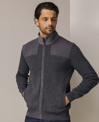 State of Art vest structure contrast antraciet | Regular-fit