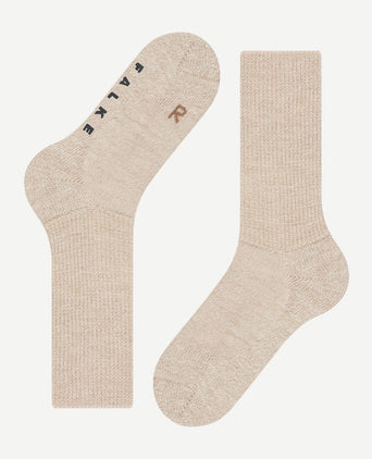 Walkie wandelsok wol blend sand