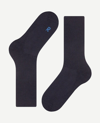 Walkie wandelsok wol blend marine blauw 6120