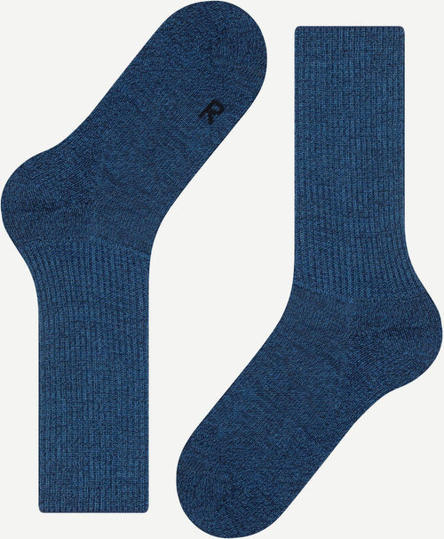 Walkie wandelsok wol blend blauw 6660