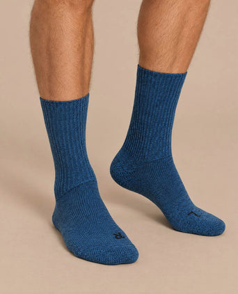 Walkie wandelsok wol blend blauw 6660