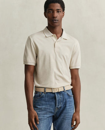 2tone piqué poloshirt ecru