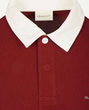 Heavy rugger polo piqué rood