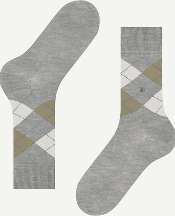 Burlington Manchester sokken grijs 3623