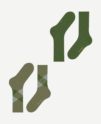 Everyday mix sokken (2-pack) groen 7473