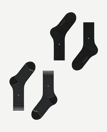 Everyday (2-pack) strepen zwart