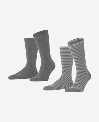 Everyday (2-pack) strepen grijs