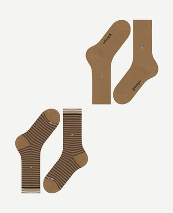 Everyday (2-pack) strepen beige