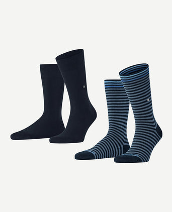 Everyday (2-pack) strepen donkerblauw