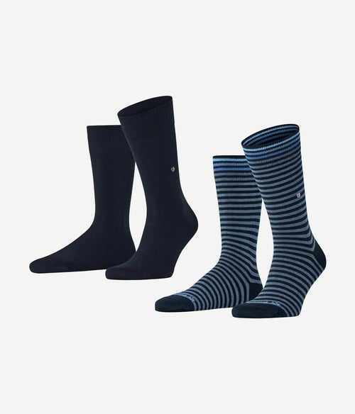 Everyday (2-pack) strepen donkerblauw