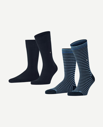 Everyday (2-pack) strepen donkerblauw