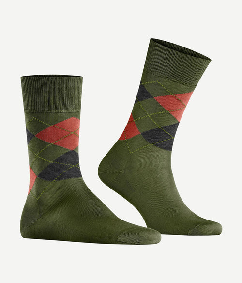 Burlington Manchester sok ruit groen 7517