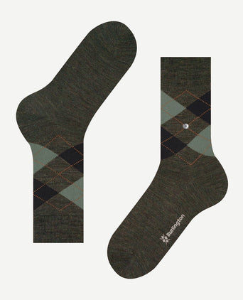 Burlington wol Edinburgh melange groen 7185