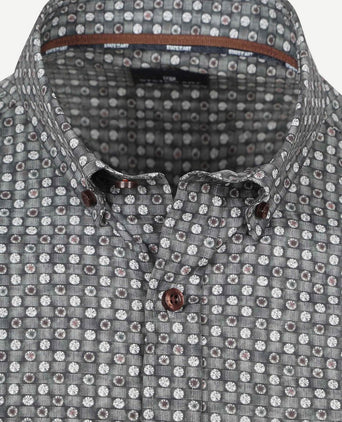 State of Art overhemd poplin dandelion grijs | Regular-fit