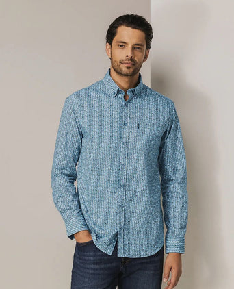 State of Art overhemd poplin dandelion blauw | Regular-fit