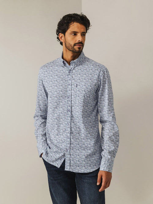 State of Art overhemd poplin shell blauw | Regular-fit